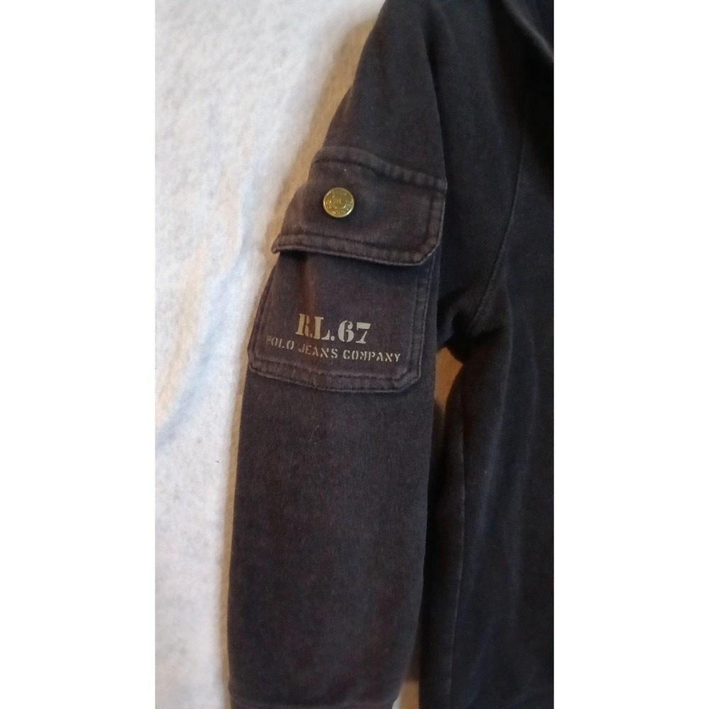 Polo Jeans Co Ralph Lauren‎ Hoodie Jacket Black Zip Up Pocket Hoodie Small Flaw - Picture 3 of 9